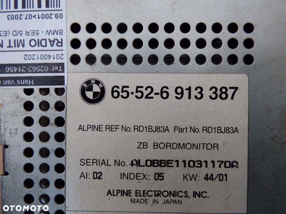 BMW E39 NAWIGACJA EKRAN 6934412  6913387 6916610 - 8