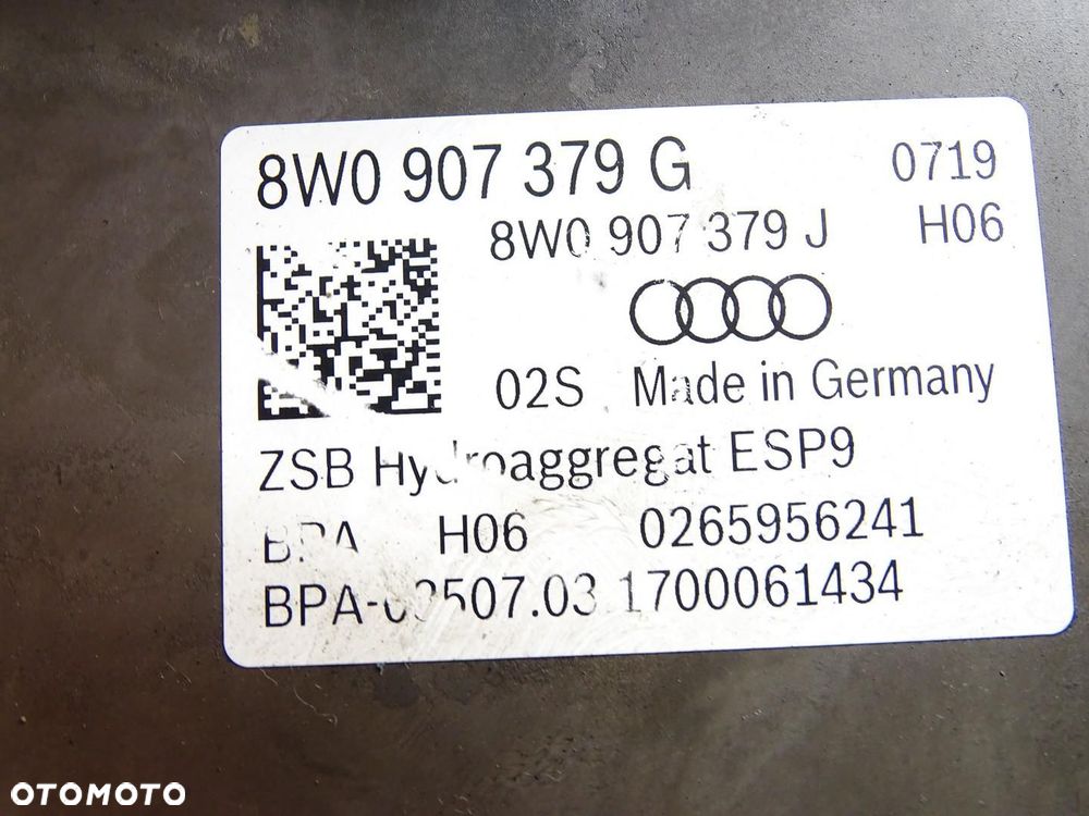POMPA HAMULCOWA ABS 8W0907379G 8W0614517K 2.0 TDI AUDI A4 B9 8W A5 F5 - 10
