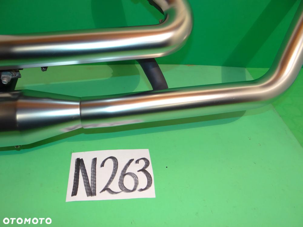 N263 harley davidson M8 115 fat boy flfbs, fxbrs breakout 2018 -2022 r. kompletny wydech tłumik w kolorze satynowym ( bez sond lambda) w super stanie - 4