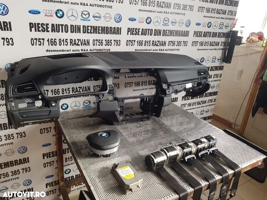 Kit Airbag Plansa Bord BMW F10 F11 HUD Intacta Livram oriunde In Tara Dezmembrez Bmw F10 - 3