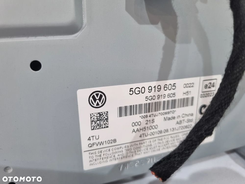 VW GOLF VII PASSAT B8 RADIO NAWIGACJA CZYTNIK KART SD WYŚWIETLACZ 5G0035824A 5G0919605 - 6