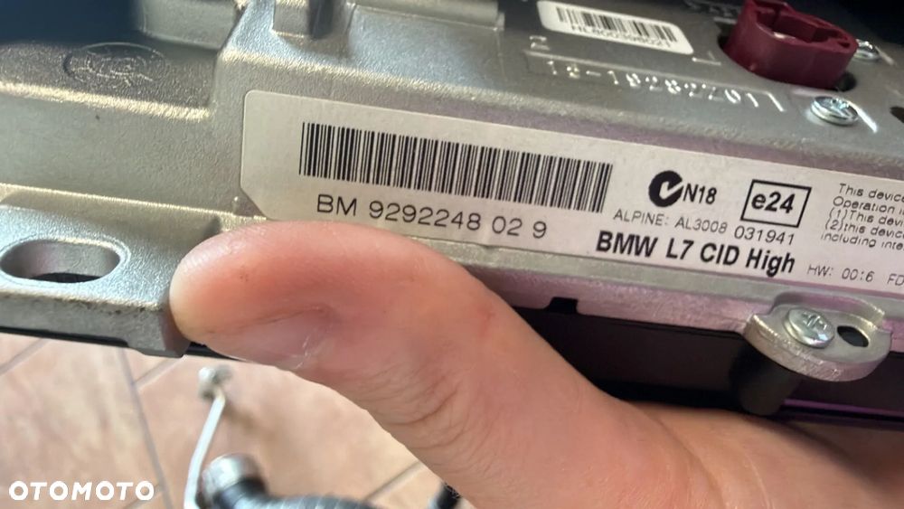 WYŚWIETLACZ EKRAN MONITOR NAWIGACJI BMW F30 F31 F32 F33 F34 F36 9292248 - 4