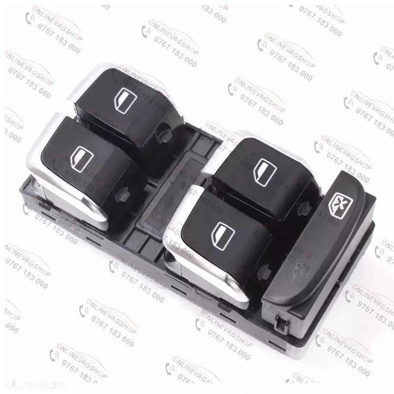 Butoane geam electric ornament crom Audi A4 B8, A5, Q5 - 6