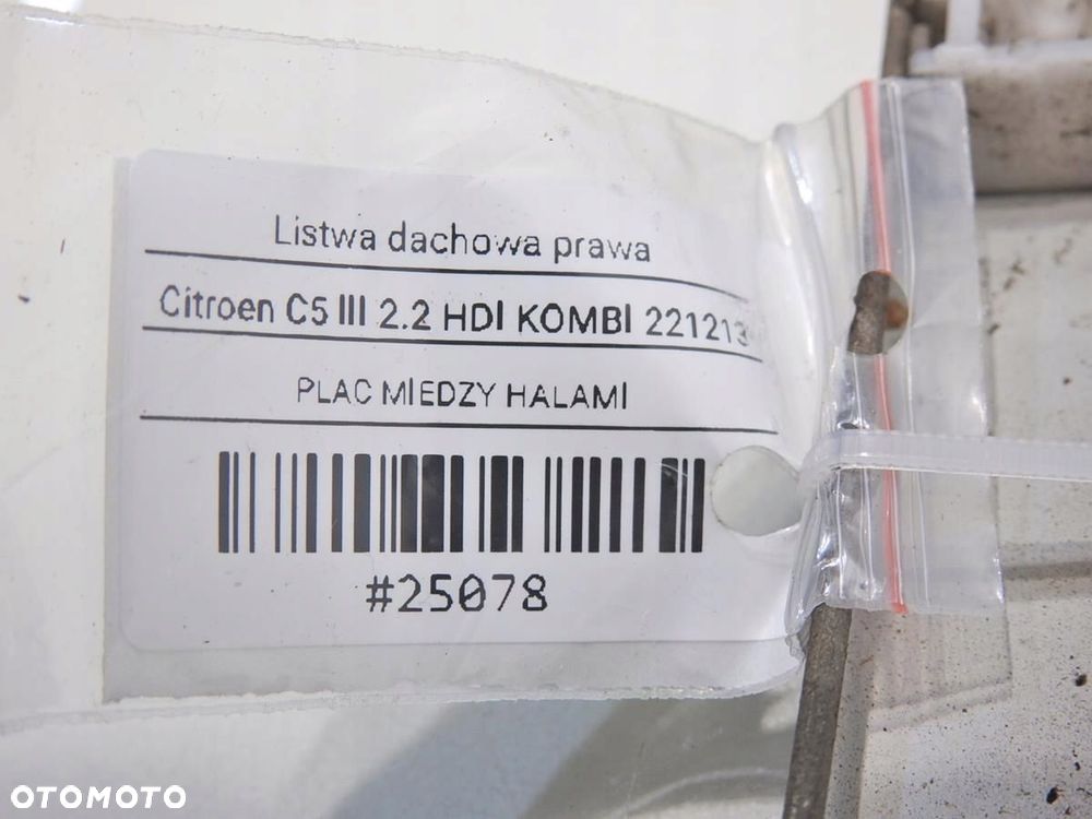 LISTWA DACHOWA DACHU PRAWA CITROEN C5 III KOMBI - 8