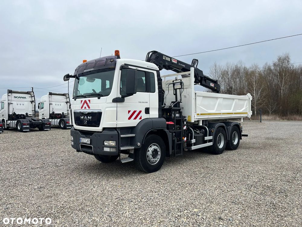 MAN TGS 26.440 E5/ 6X4 / 3xWYWROT / 2xBORDMATIC / HDS HIAB 144/ Import Francja - 2