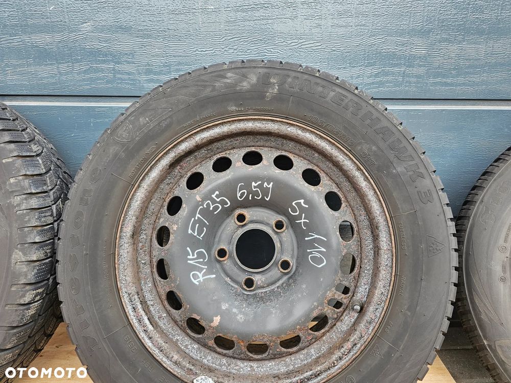 KOŁA FELGI STALOWE 15 OPONY ZIMOWE OPEL VECTRA C SIGNUM ASTRA H MERIVA B ZAFIRA A B 5x110 ET35 6,5J 195/65/15 - 7