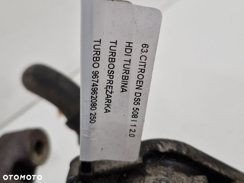 CITROEN DS5 508 I 1 2.0 HDI TURBINA TURBOSPRĘŻARKA TURBO 9674962080 - 5