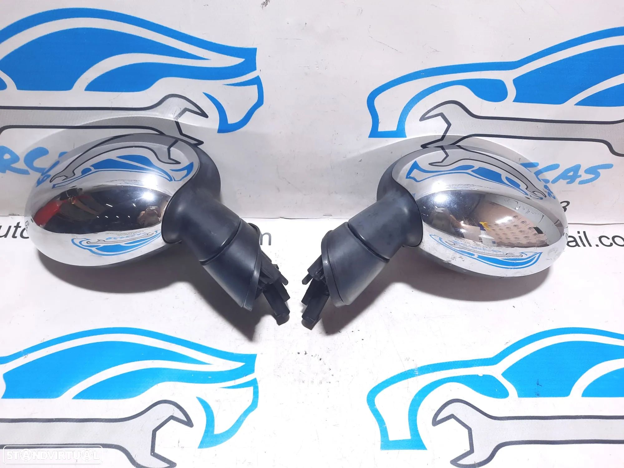 .ESPELHO RETROVISOR ESQUERDO DIREITO MINI COOPER R52 CABRIO 51167192470 7192470 51167192471 7192471 COOPER R53 R50 CROMADO ESPELHOS RETROVISORES ELETRICO AQUECIDO - 1