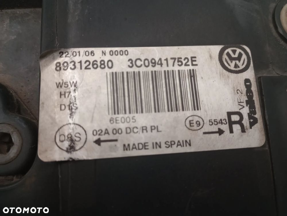 Lampa Przednia Prawy Przód P.P. VW Passat B6 Bi Xenon Skrętny  Europa - 7