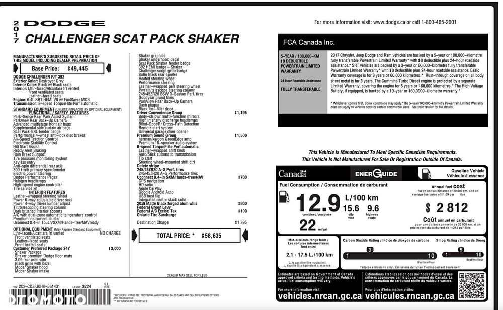 Dodge Challenger Automatik 392 Hemi Scat Pack Shaker - 40