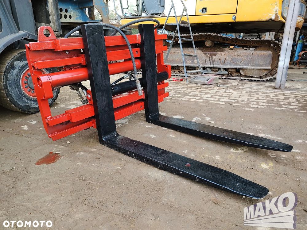 Widły hydrauliczne z regulacją szerokości (rozsuwane) na karetę wózka widłowego - 2