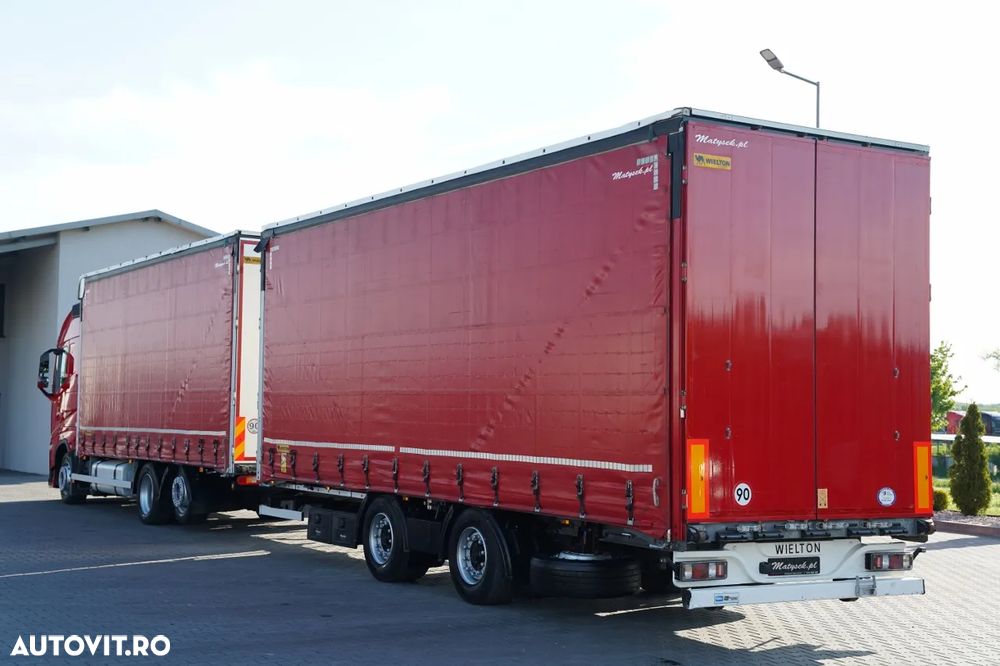 Volvo FH 460 / COMBINAȚIE TANDEM / 120 M3 / TRANSITION / I-SAVE / I-PARK COOL X / DIRECȚIE CU AX RIDICAT / WIELTON / CORTINĂ ARMATĂ - 5