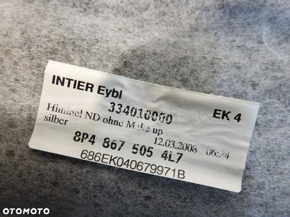 PODSUFITKA AUDI A3 8PA SPORTBACK 8P4867505 - 5