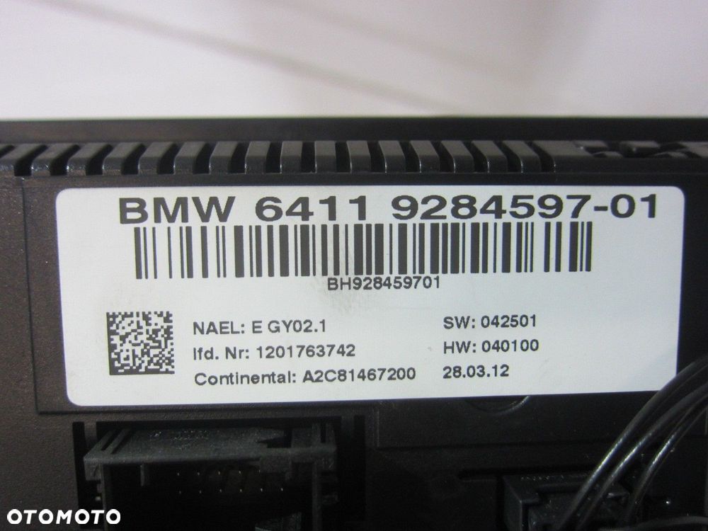 BMW X3 F25 PANEL STEROWANIA KLIMATYZACJI 9248265 ŁADNY 64119248265 9252738 - 9