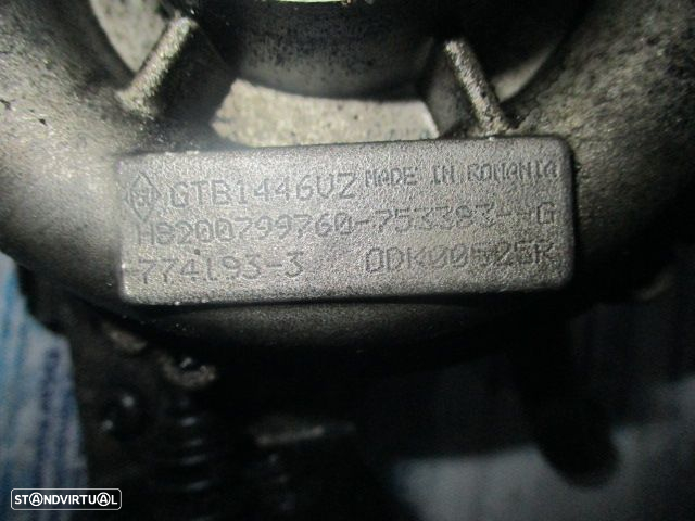 Turbo GTB1446VZ  H8200799760 RENAULT MEGANE 3 FASE 1 2011 1.9DCI 130CV 5P PRETO DIESEL - 2