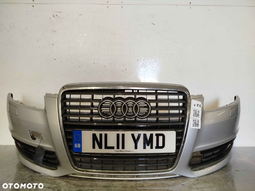 + ZDERZAK PRZÓD PRZEDNI AUDI A6 C6 LIFT FL LY7W SREBRNY SPRYSKIWACZE LAMP XENON HALOGENY - 1