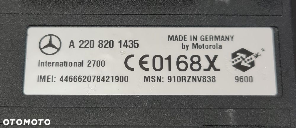 MODUŁ STEROWNIK TELEFONU MERCEDES W220 A2208201435 - 2