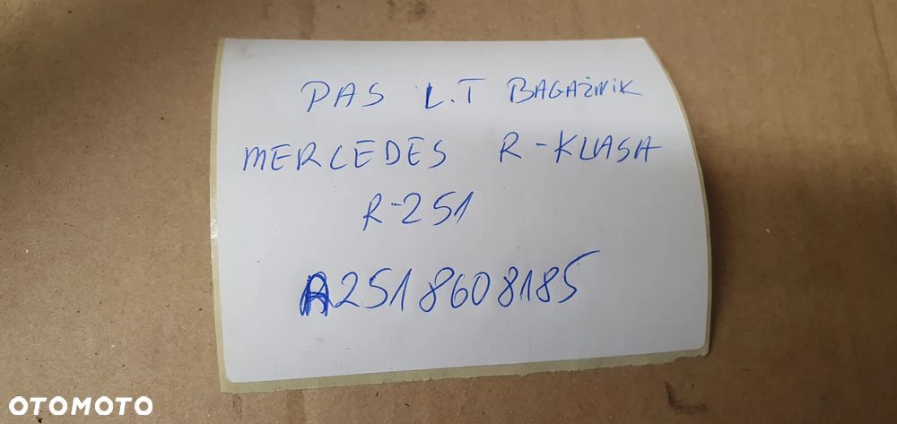 Pas bezpieczeństwa tył tylny lewy Mercedes R-Klasa W251 A2518608185 - 6