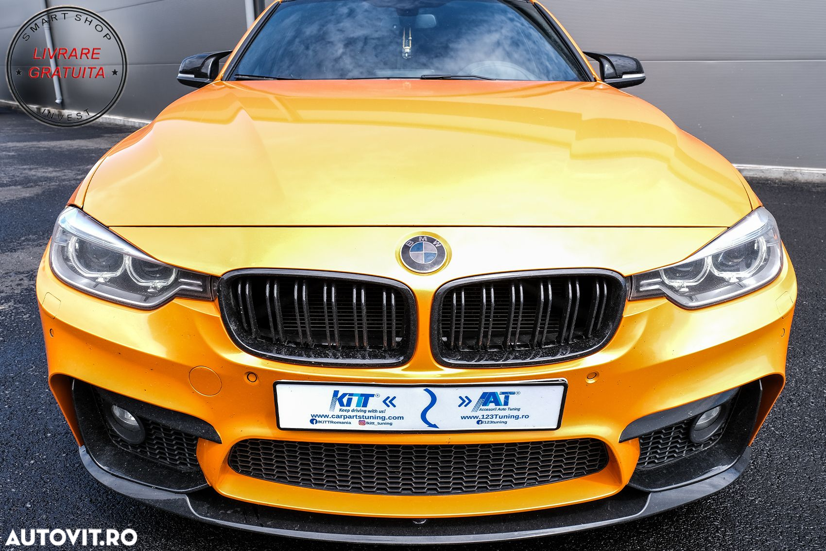 Grile Centrale BMW Seria 3 F30 (2011+) Piano Black M Design- livrare gratuita - 13