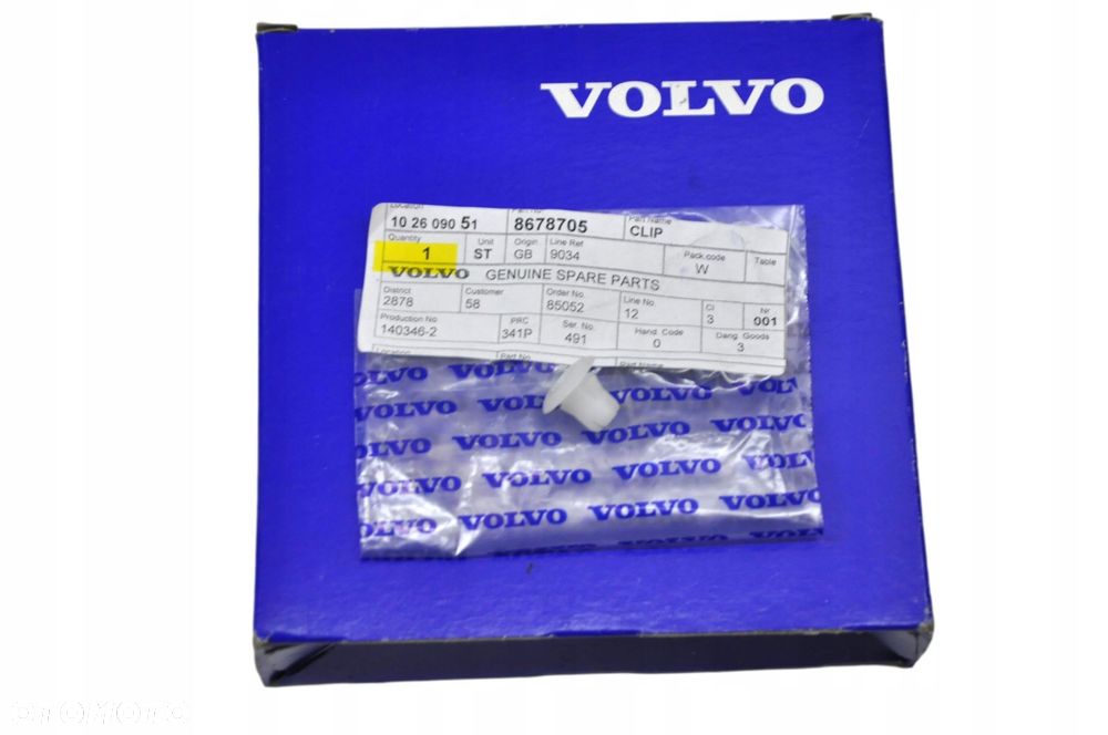 VOLVO V50 spinka klips mocowanie relingu dachowego - 2