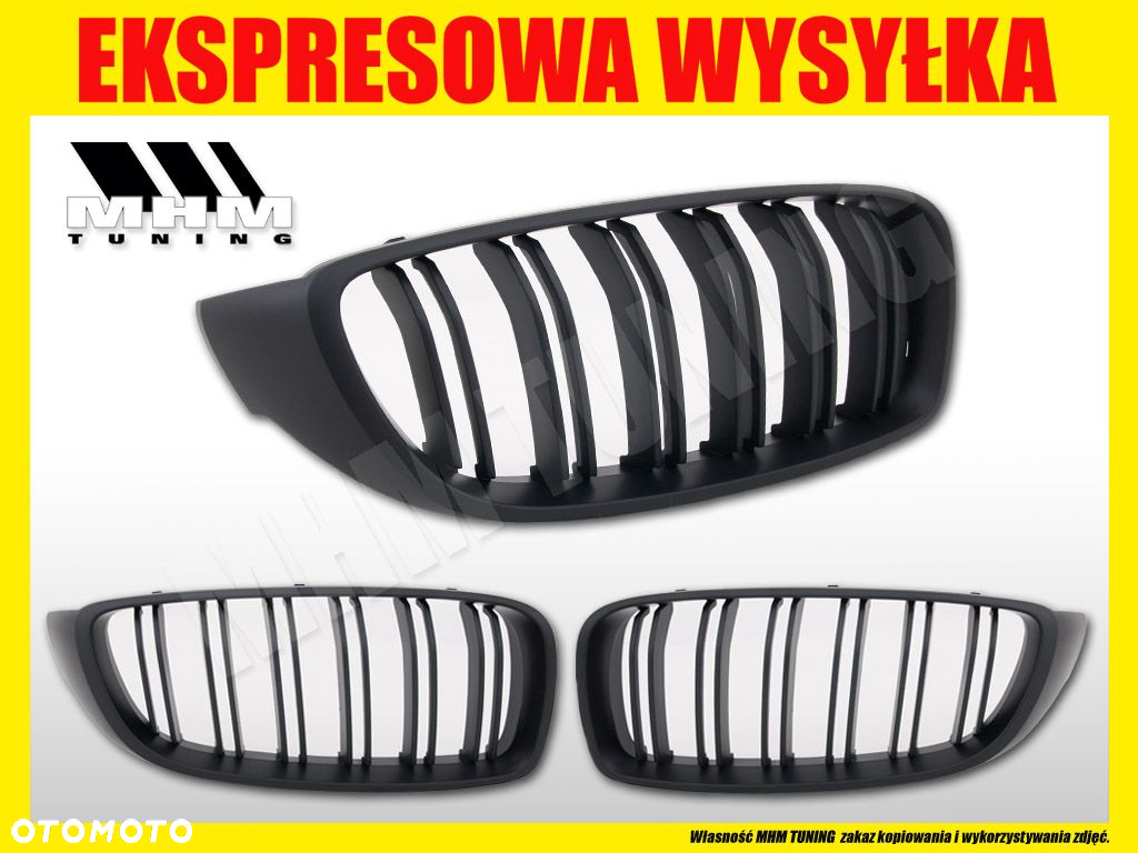 ATRAPA GRILL KRATKA KPL BMW 4 F32 F33 BLACK MAT M4 - 2