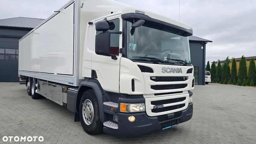 Scania P360 6x2 Euro 6 bez EGR, kurierka kontener 24 palety 9.7m rama do zabudowy laweta beczka asenizacyjna niski przebieg! - 12