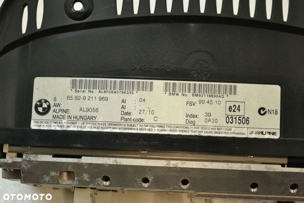 BMW E92 E93 E90 MONITOR WYŚWIETLACZ NAWIGACJI 9211969 - 7