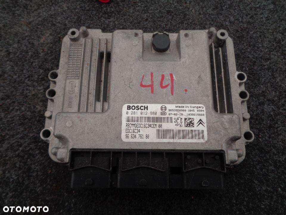 CITROEN C4 PICASSO 1.6 HDI KOMPUTER STEROWNIK SILNIKA 0281012980  / 9663476180