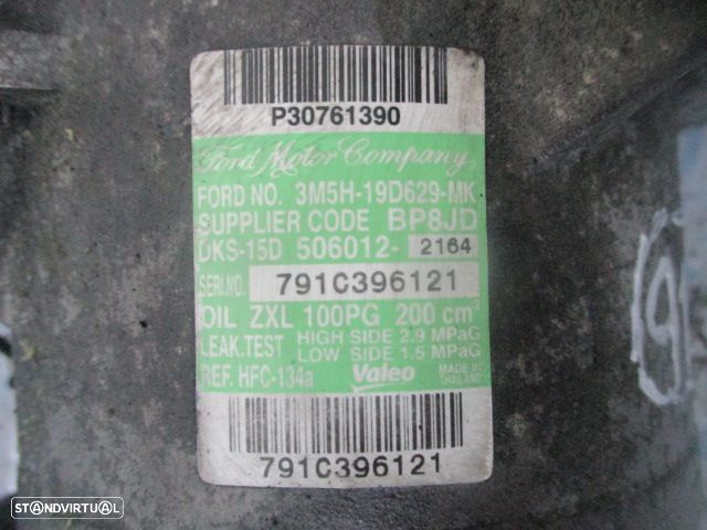 Compressor AC P30761390 VOLVO C30 FASE 1 2009 2.4D 180CV 3P CINZA DIESEL VALEO - 5