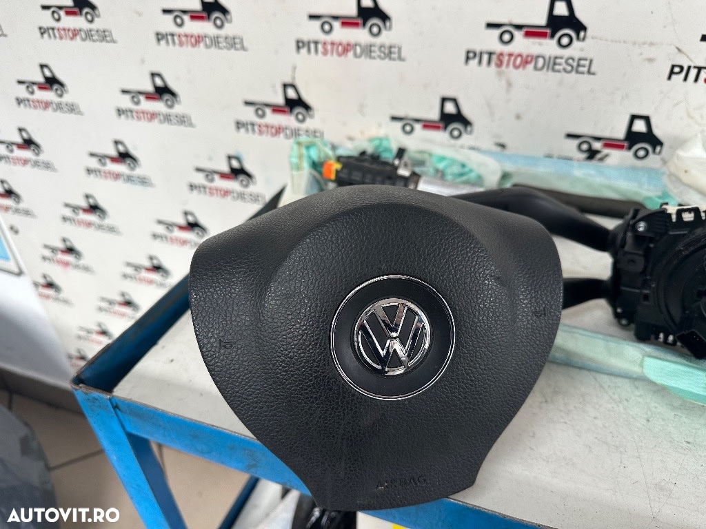 Kit AirBag complet VW PASSAT B7 2010 2011 2012 2013 2014 plansa bord, centuri, cortina, airbag volan MARO - 7