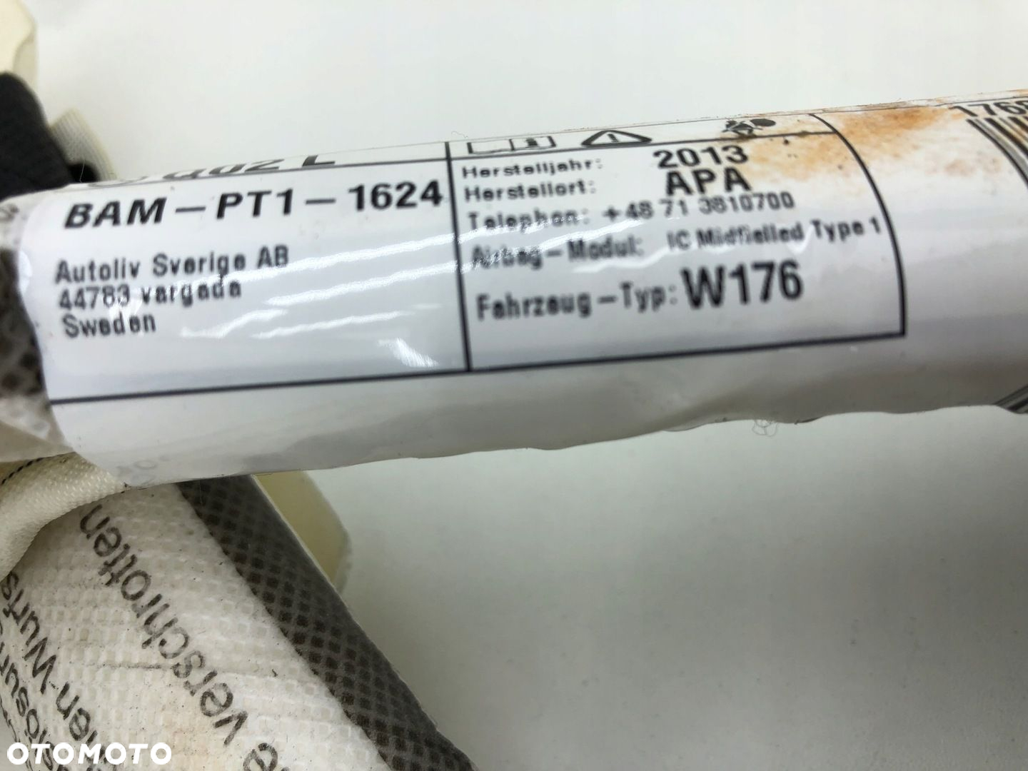 MERCEDES W176 KURTYNA POWIETRZNA AIRBAG LEWA A1768600102 - 3