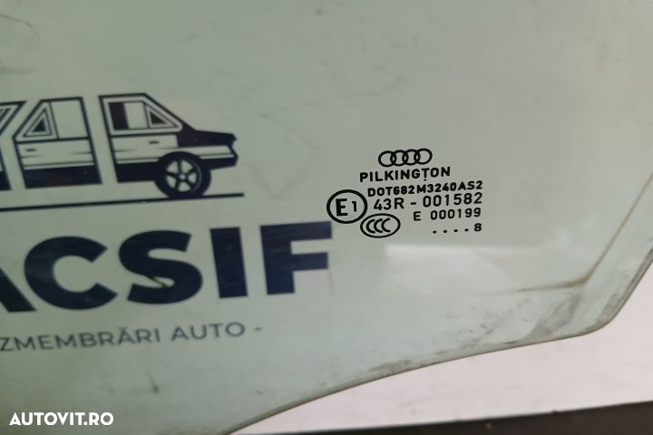 Geam usa fata stanga 43R-001582 43R-001582 Audi A4 B8/8K [2007 - 2011 - 2