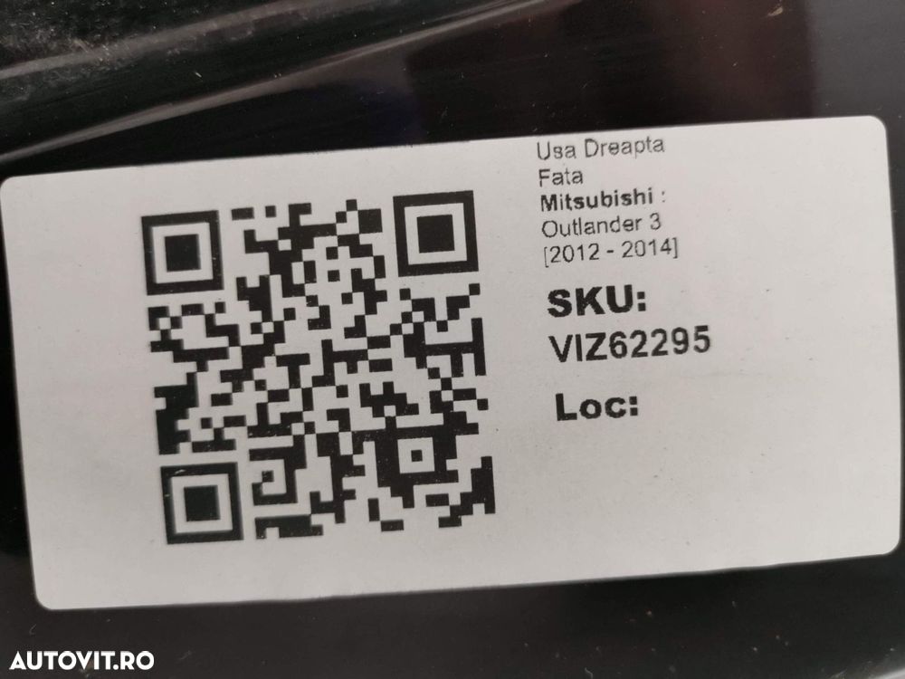 Usa Dreapta Fata Mitsubishi  Outlander 3 [2012 - 2014] Originala - 8