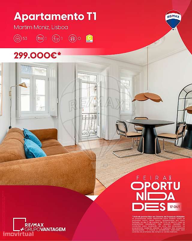Apartamento T1 para venda