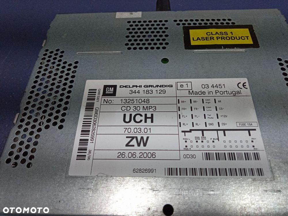 OPEL ASTRA H RADIO WYŚWIETLACZ KOMPLET 13251048 13208089 - 9