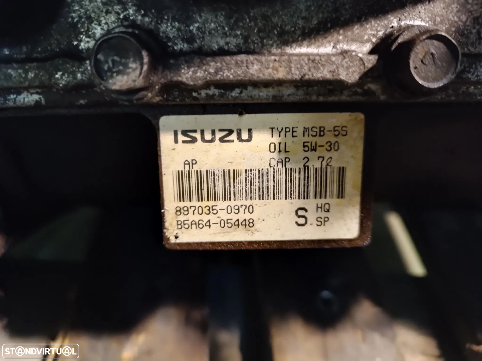 CAIXA DE VELOCIDADES ISUZO ELF NKR 3.1D MSB-5S  897035-0970 - 3