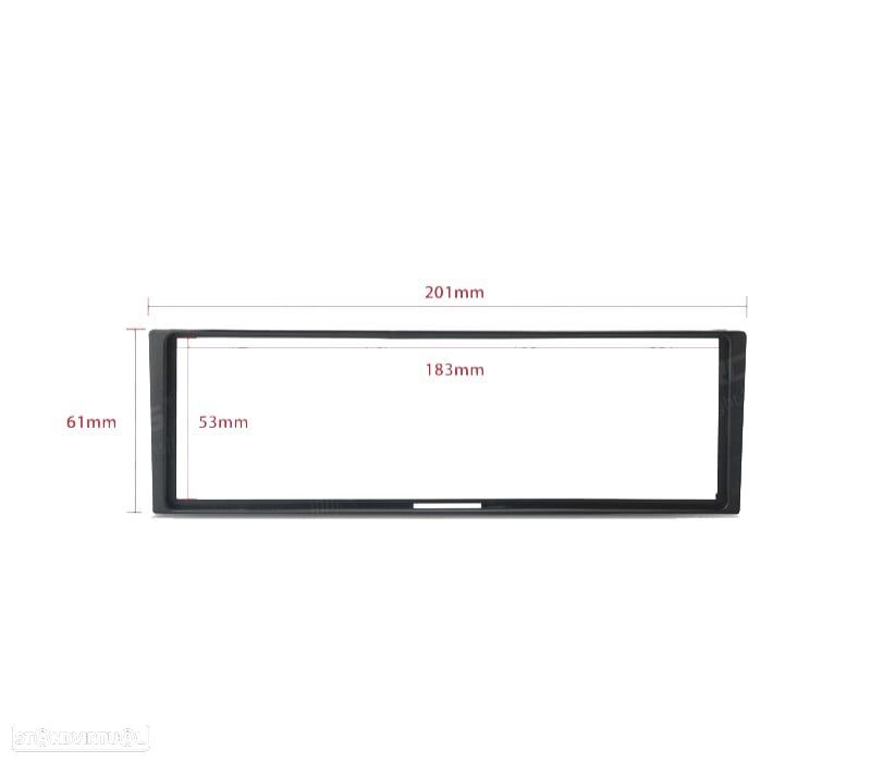 MOLDURA ADAPTADOR PRETO PARA RADIO 1-DIN PARA RENAULT - 2
