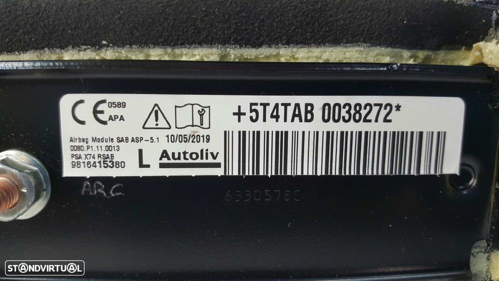 AIRBAG DO ASSENTO ESQUERDO CITROEN DS7 CROSSBACK (X74) - 3