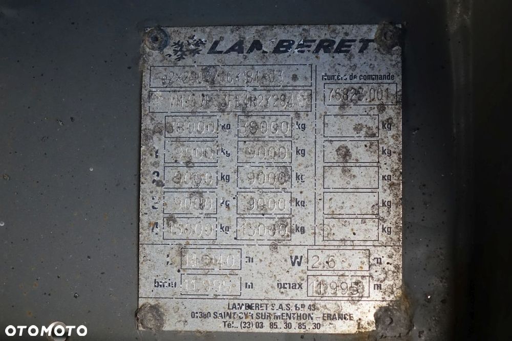 Lamberet CHŁODNIA /CARRIER VECTOR 1950 Mt / MULTITEMPERATURA / DOPPELSTOCK / SAF / WINDA / KOSZ NA KOŁO ZAPASOWE - 31