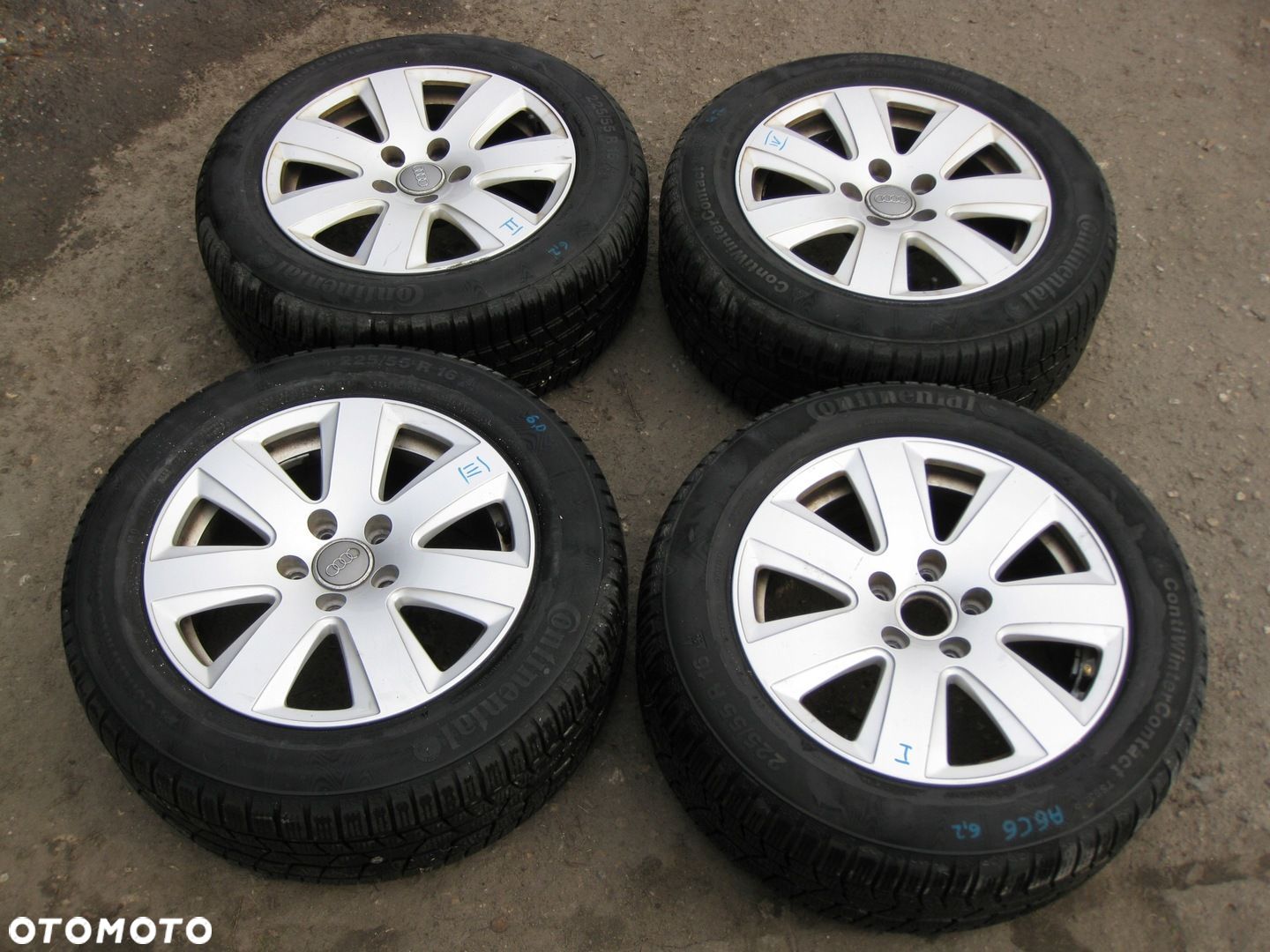 AUDI FELGI ALUMINIOWE 7,5J x16 ET45 5X112 4F0601025AJ OPONY 225/55/16 - 1