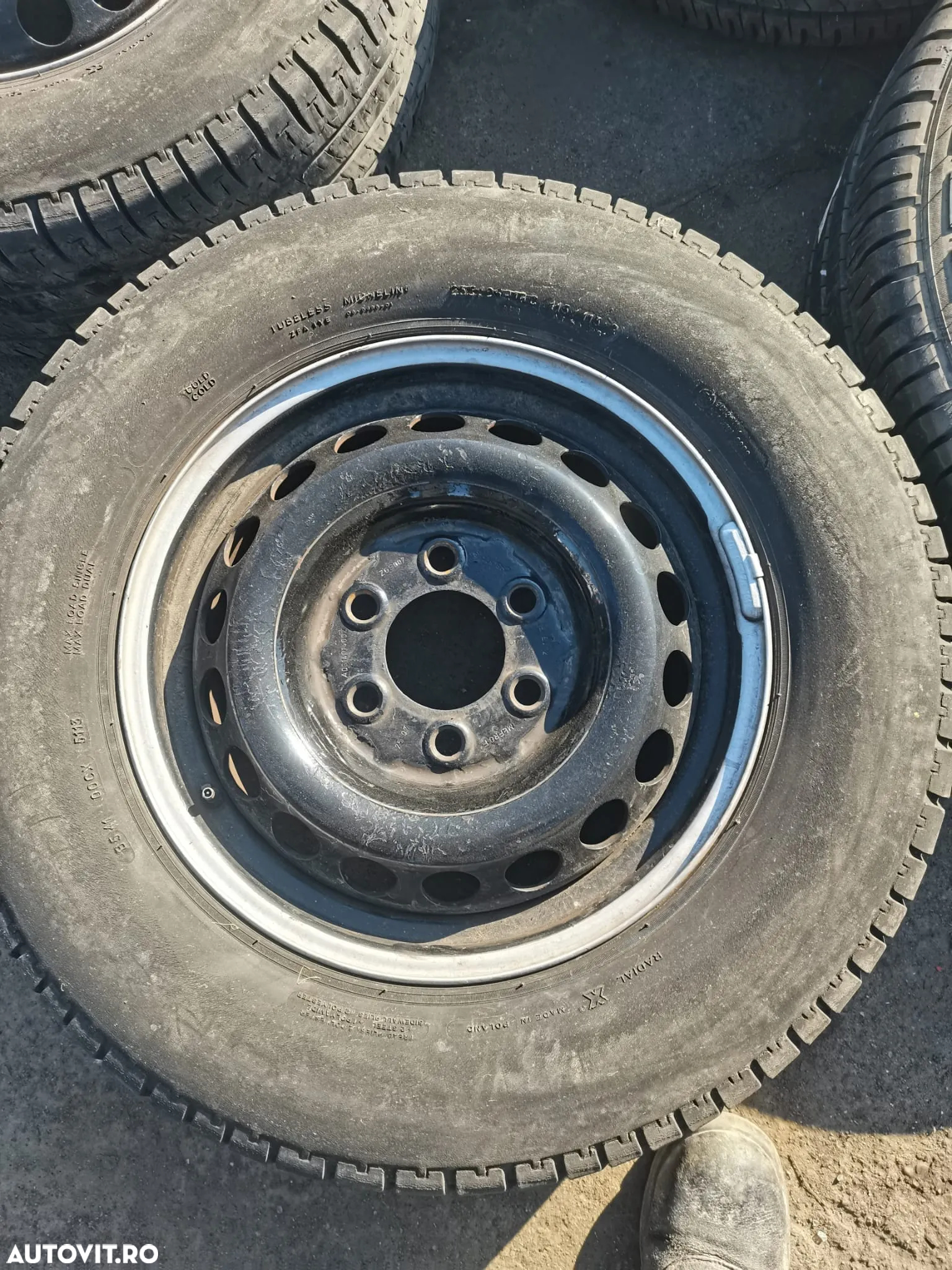 4 Jante+Cauciucuri 235/65 R16 C  Mercedes-Benz Sprinter A0014014802 ET62 6 1/2Jx1642 48-07 - 5