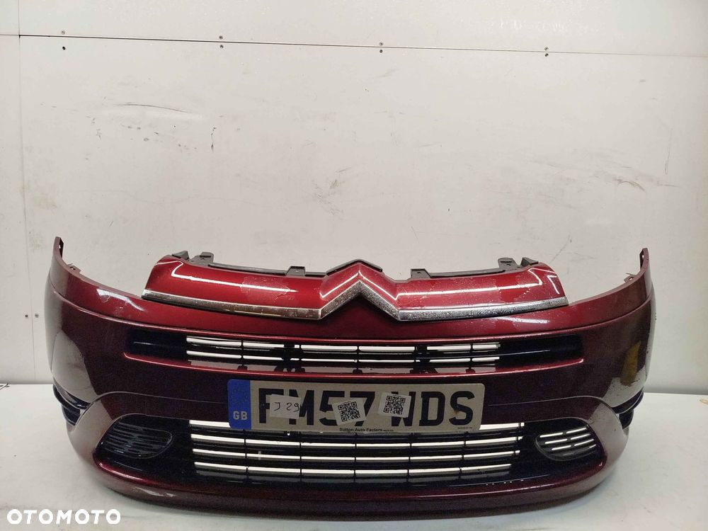 + ZDERZAK PRZÓD PRZEDNI DO CITROEN C4 GRAND PICASSO KHLD BORDO BORDOWY HALOGENY - 1