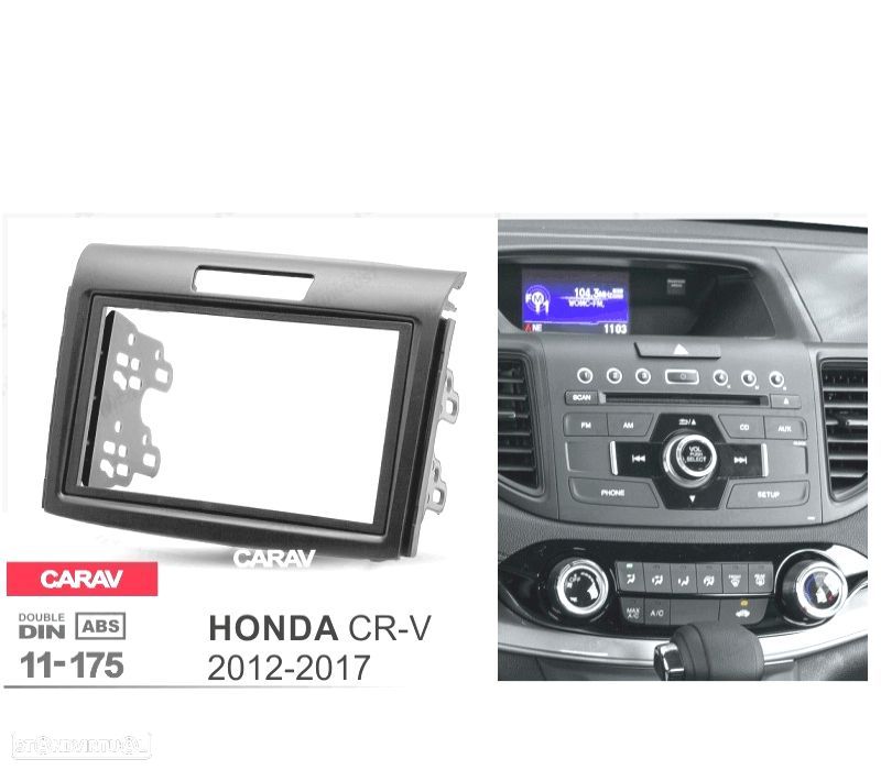 MOLDURA ADAPTADOR PRETO PARA RADIO 2-DIN PARA HONDA CR-V 12-17 - 1