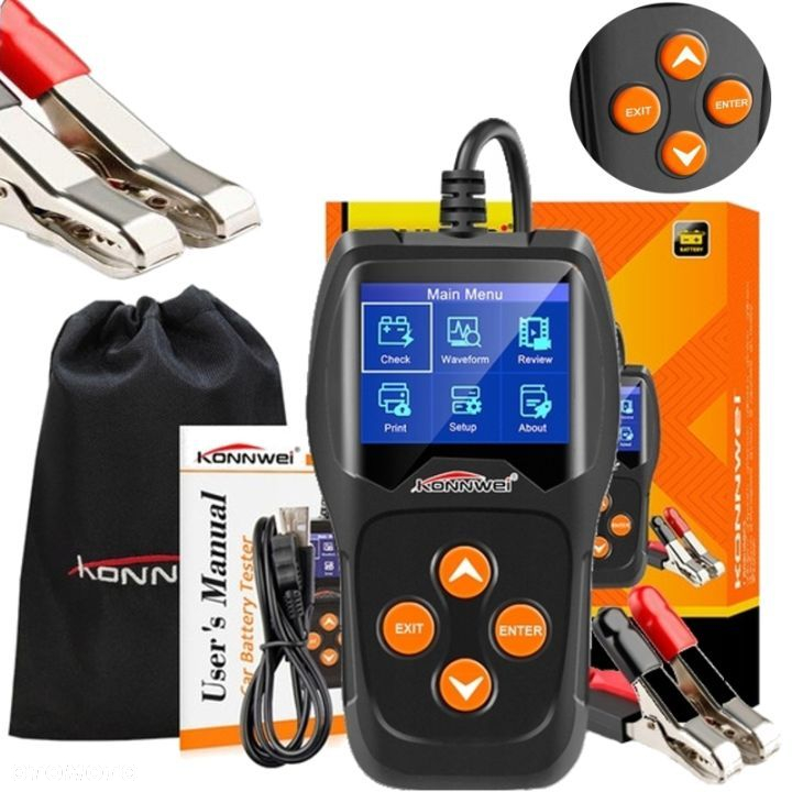 Tester do baterii akumulatorów 12V KONNWEI KW600 - 2