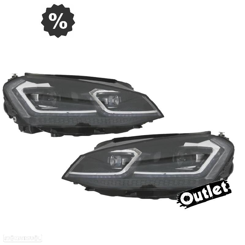 R012837C4 FAROIS VOLKSWAGEN VW GOLF 7 12-17 DRL DINAMICOS PRETO LOOK 7.5 R LINE - 6