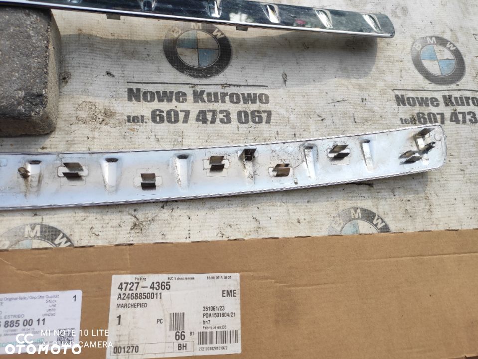 Mercedes B-Klasa W246 Lista Chromowana zderzaka tylnego tył A2468850011 - 5