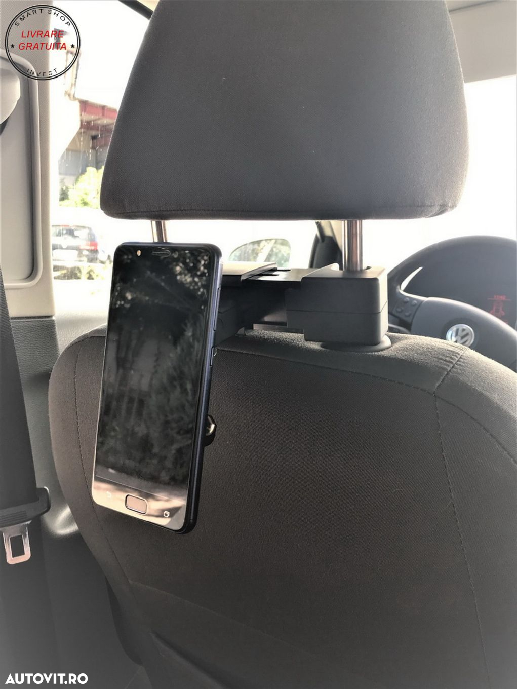 Suport auto tetiera multifunctional cumparaturi, tableta sau telefon Negru- livrare gratuita - 15