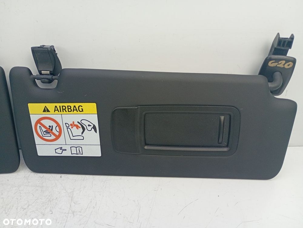 osłona przeciwsłoneczna prawa lewa daszek słonecznik bmw 3 G20 G21 m-pakiet 07K91347C 8092729-04 - 3