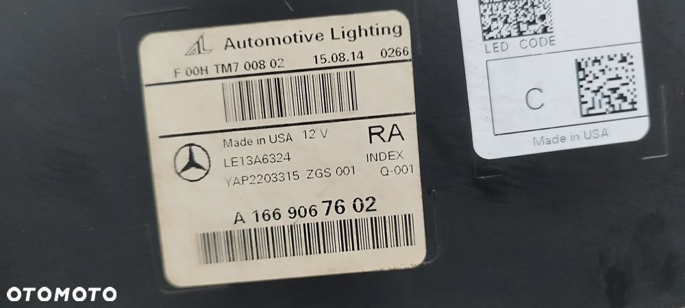 Lampa Przednia Prawa Mercedes GLE W166 2015-2019 Full Led Inteligent System Idealna Oryginał A1669067602 - 8
