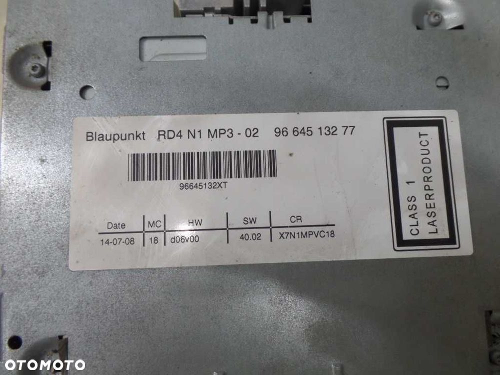 PEUGEOT PARTNER BERLINGO III RADIO CD RD4 MP3 X7 7647179394 96645132 - 5